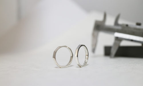 ワックスから制作した結婚指輪