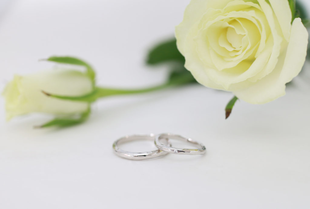 pt900 シンプルな手作りされた結婚指輪