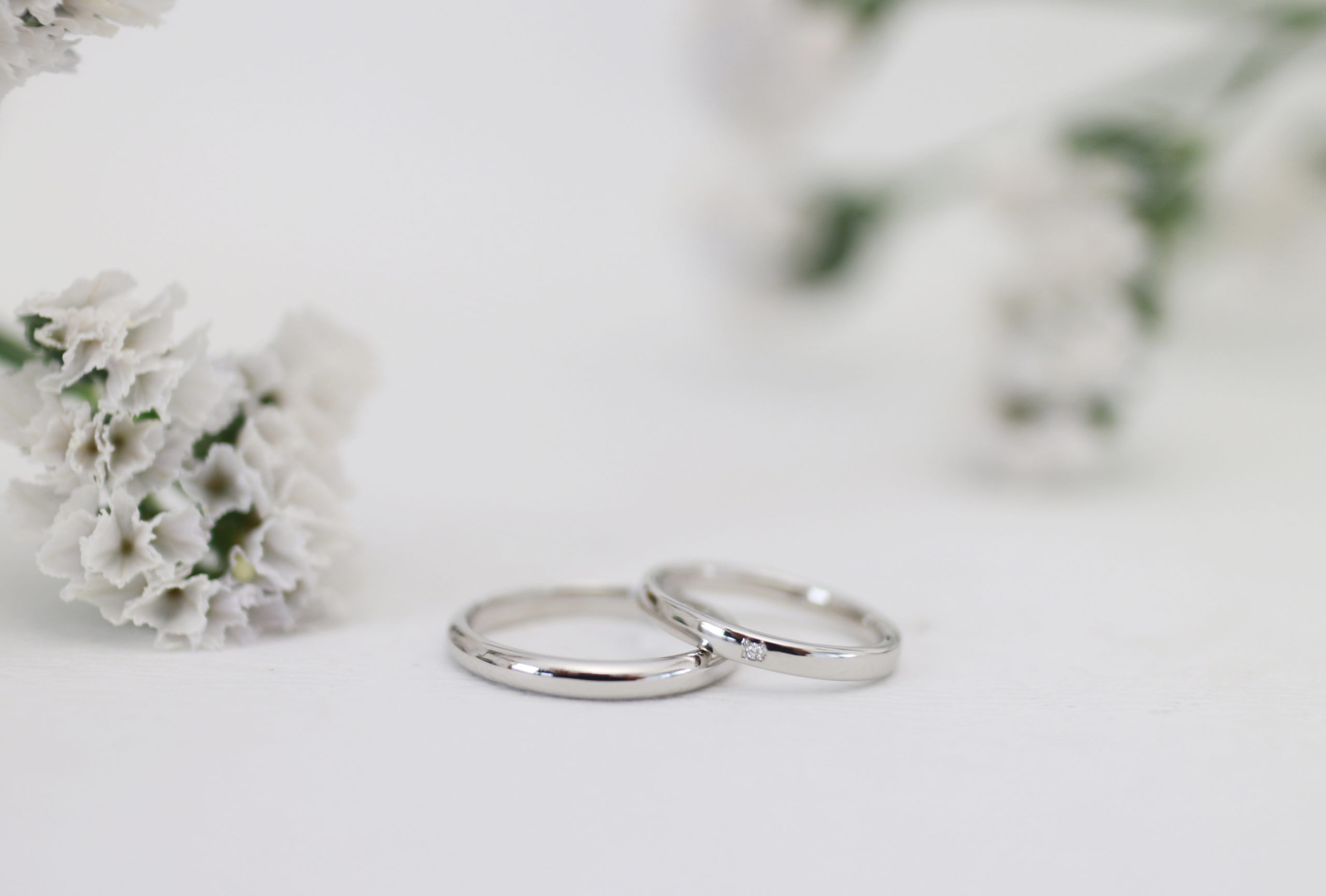 柔らかな雰囲気の手作り結婚指輪