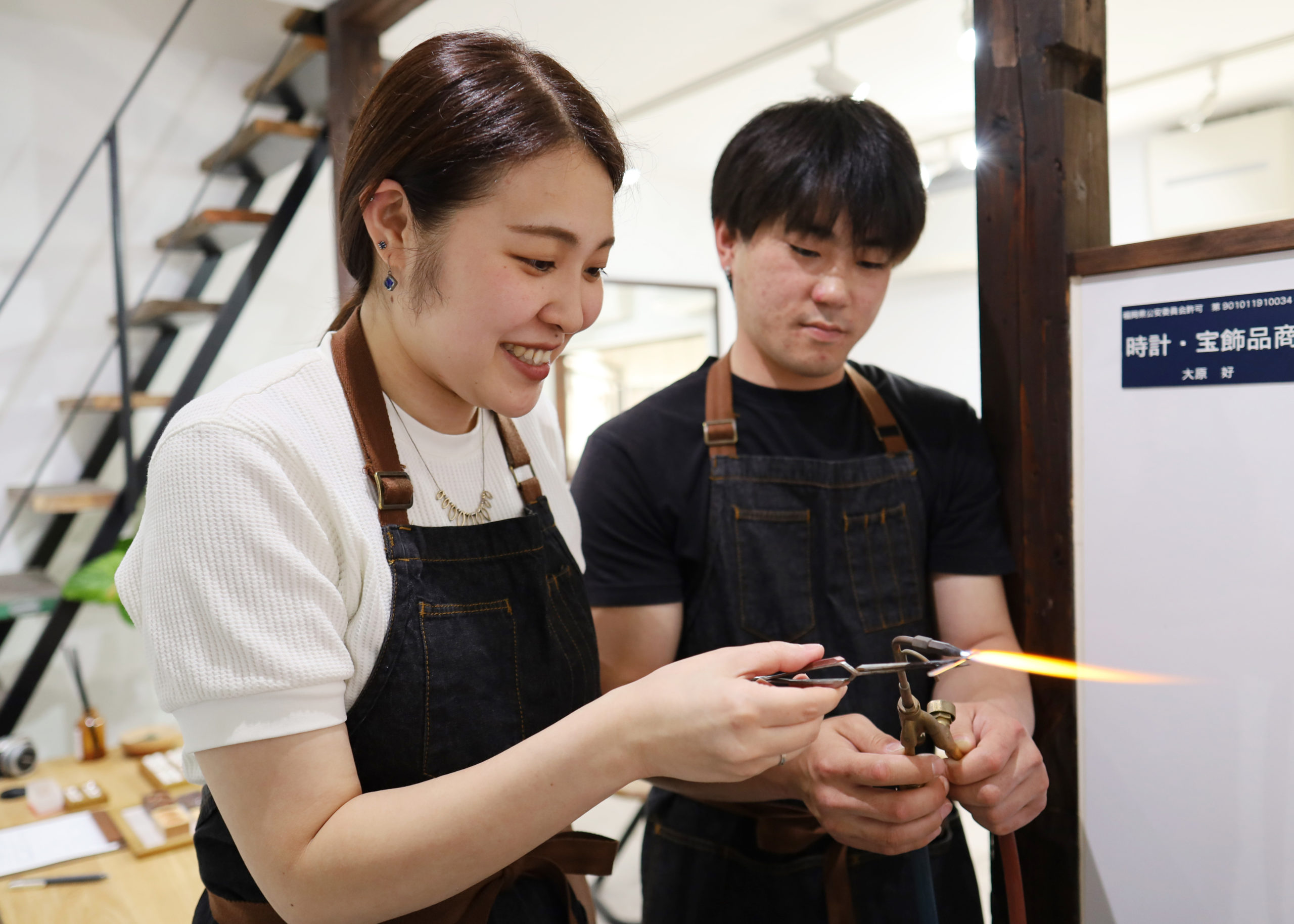 まっ平に削り出した結婚指輪