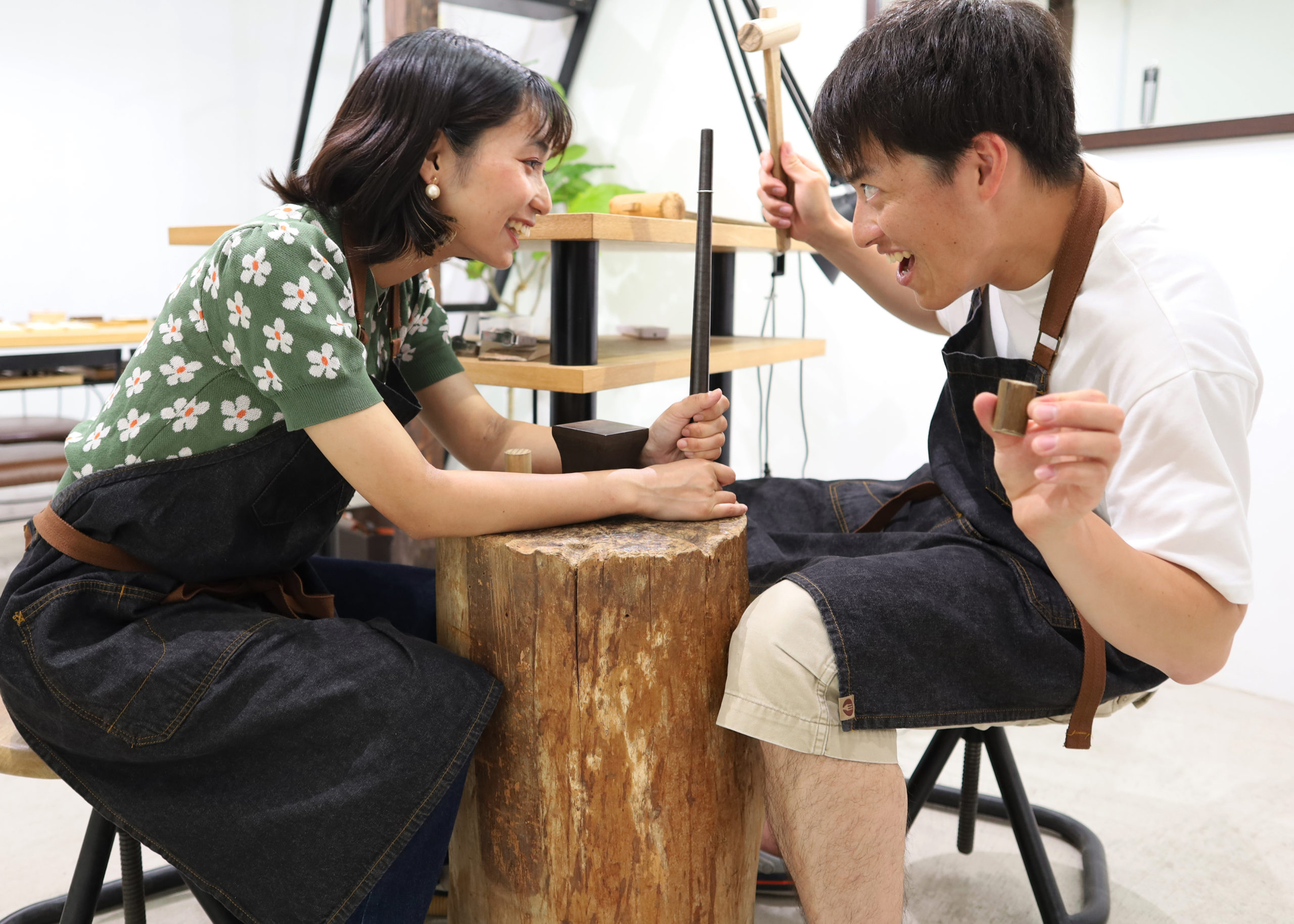 お互いの結婚指輪を手作り